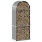 vidaXL Leñero de acero galvanizado gris claro 80x45x190 cm vidaXL Leñero de acero galvanizado gris claro 80x45x190 cm