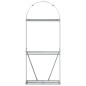 vidaXL Leñero de acero galvanizado gris claro 80x45x190 cm vidaXL Leñero de acero galvanizado gris claro 80x45x190 cm