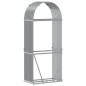 vidaXL Leñero de acero galvanizado gris claro 80x45x190 cm vidaXL Leñero de acero galvanizado gris claro 80x45x190 cm