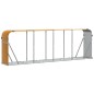 vidaXL Leñero de acero galvanizado marrón claro 300x45x100 cm vidaXL Leñero de acero galvanizado marrón claro 300x45x100 cm