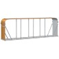 vidaXL Leñero de acero galvanizado marrón claro 300x45x100 cm vidaXL Leñero de acero galvanizado marrón claro 300x45x100 cm