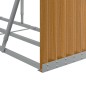vidaXL Leñero de acero galvanizado marrón claro 300x45x100 cm vidaXL Leñero de acero galvanizado marrón claro 300x45x100 cm
