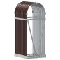 vidaXL Leñero de acero galvanizado marrón 40x45x100 cm vidaXL Leñero de acero galvanizado marrón 40x45x100 cm