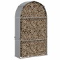 vidaXL Leñero de acero galvanizado gris claro 120x45x210 cm vidaXL Leñero de acero galvanizado gris claro 120x45x210 cm