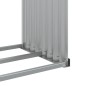 vidaXL Leñero de acero galvanizado gris claro 120x45x210 cm vidaXL Leñero de acero galvanizado gris claro 120x45x210 cm