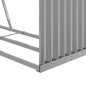 vidaXL Leñero de acero galvanizado gris claro 120x45x210 cm vidaXL Leñero de acero galvanizado gris claro 120x45x210 cm