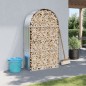 vidaXL Leñero de acero galvanizado plateado 120x45x210 cm vidaXL Leñero de acero galvanizado plateado 120x45x210 cm
