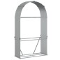 vidaXL Leñero de acero galvanizado plateado 120x45x210 cm vidaXL Leñero de acero galvanizado plateado 120x45x210 cm
