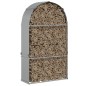vidaXL Leñero de acero galvanizado plateado 120x45x210 cm vidaXL Leñero de acero galvanizado plateado 120x45x210 cm