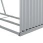 vidaXL Leñero de acero galvanizado plateado 120x45x210 cm vidaXL Leñero de acero galvanizado plateado 120x45x210 cm