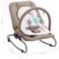 vidaXL Hamaca mecedora para bebés de acero gris taupe vidaXL Hamaca mecedora para bebés de acero gris taupe