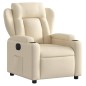 vidaXL Sillón reclinable eléctrico de tela crema