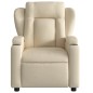 vidaXL Sillón reclinable eléctrico de tela crema
