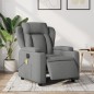 vidaXL Sillón reclinable de masaje eléctrico tela gris oscuro vidaXL Sillón reclinable de masaje eléctrico tela gris oscuro