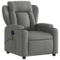 vidaXL Sillón reclinable de masaje eléctrico tela gris oscuro vidaXL Sillón reclinable de masaje eléctrico tela gris oscuro