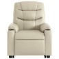 vidaXL Sillón de masaje elevable eléctrico cuero sintético crema vidaXL Sillón de masaje elevable eléctrico cuero sintético crema