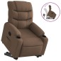 vidaXL Sillón reclinable elevable de tela marrón vidaXL Sillón reclinable elevable de tela marrón