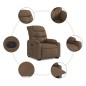 vidaXL Sillón reclinable elevable de tela marrón vidaXL Sillón reclinable elevable de tela marrón