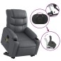 vidaXL Sillón de masaje elevable eléctrico cuero sintético gris vidaXL Sillón de masaje elevable eléctrico cuero sintético gris