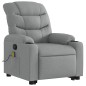 vidaXL Sillón de masaje reclinable de pie de tela gris claro vidaXL Sillón de masaje reclinable de pie de tela gris claro