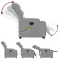 vidaXL Sillón de masaje reclinable de pie de tela gris claro vidaXL Sillón de masaje reclinable de pie de tela gris claro