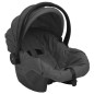 vidaXL Carrito de bebés 3 en 1 de acero gris oscuro y negro vidaXL Carrito de bebés 3 en 1 de acero gris oscuro y negro