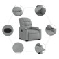 vidaXL Sillón eléctrico reclinable elevable de tela gris claro vidaXL Sillón eléctrico reclinable elevable de tela gris claro