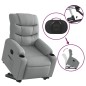 vidaXL Sillón eléctrico reclinable elevable de tela gris claro vidaXL Sillón eléctrico reclinable elevable de tela gris claro