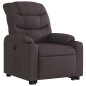 vidaXL Sillón eléctrico reclinable elevable de tela marrón oscuro vidaXL Sillón eléctrico reclinable elevable de tela marrón oscuro