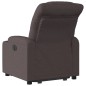 vidaXL Sillón eléctrico reclinable elevable de tela marrón oscuro vidaXL Sillón eléctrico reclinable elevable de tela marrón oscuro