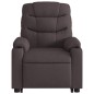 vidaXL Sillón eléctrico reclinable elevable de tela marrón oscuro vidaXL Sillón eléctrico reclinable elevable de tela marrón oscuro