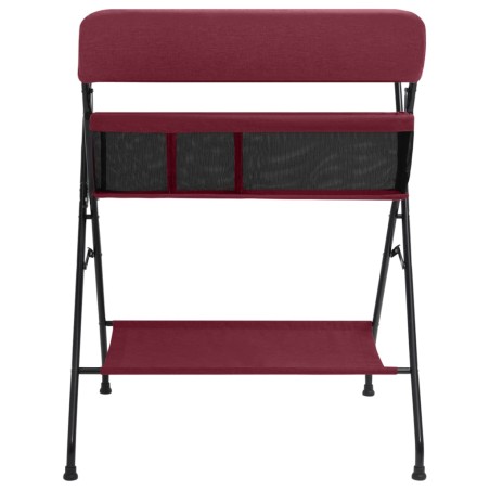 vidaXL Mesa cambiadora de hierro rojo