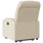 vidaXL Sillón reclinable elevable de tela color crema vidaXL Sillón reclinable elevable de tela color crema