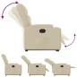 vidaXL Sillón reclinable elevable de tela color crema vidaXL Sillón reclinable elevable de tela color crema