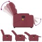 vidaXL Sillón reclinable de masaje elevable tela rojo tinto vidaXL Sillón reclinable de masaje elevable tela rojo tinto