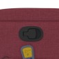 vidaXL Sillón reclinable de masaje elevable tela rojo tinto vidaXL Sillón reclinable de masaje elevable tela rojo tinto