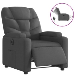 vidaXL Sillón reclinable eléctrico de tela negro