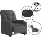 vidaXL Sillón reclinable eléctrico de tela negro vidaXL Sillón reclinable eléctrico de tela negro
