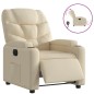 vidaXL Sillón reclinable eléctrico de tela crema vidaXL Sillón reclinable eléctrico de tela crema