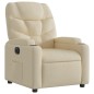 vidaXL Sillón reclinable eléctrico de tela crema vidaXL Sillón reclinable eléctrico de tela crema