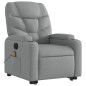 vidaXL Sillón de masaje eléctrico reclinable elevable tela gris claro vidaXL Sillón de masaje eléctrico reclinable elevable tela gris claro