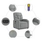 vidaXL Sillón de masaje eléctrico reclinable elevable tela gris claro vidaXL Sillón de masaje eléctrico reclinable elevable tela gris claro