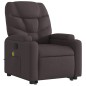 vidaXL Silla de masaje reclinable de pie de tela marrón oscuro vidaXL Silla de masaje reclinable de pie de tela marrón oscuro