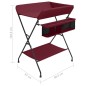 vidaXL Mesa cambiadora de hierro rojo vidaXL Mesa cambiadora de hierro rojo