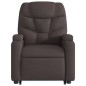 vidaXL Silla de masaje reclinable de pie de tela marrón oscuro vidaXL Silla de masaje reclinable de pie de tela marrón oscuro