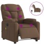 vidaXL Sillón reclinable de masaje eléctrico tela marrón vidaXL Sillón reclinable de masaje eléctrico tela marrón