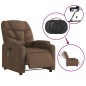 vidaXL Sillón reclinable de masaje eléctrico tela marrón vidaXL Sillón reclinable de masaje eléctrico tela marrón