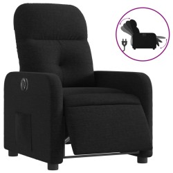 vidaXL Sillón reclinable eléctrico de tela negro
