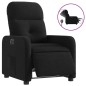 vidaXL Sillón reclinable eléctrico de tela negro
