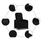 vidaXL Sillón reclinable eléctrico de tela negro